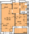 Buy an apartment, Mira-ul, Ukraine, Kharkiv, Lviv region, 1  bedroom, 40 sq.m, 1 170 000