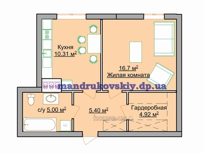 Купити квартиру, Новобудова, Мандрыковская ул., 136, Дніпро, id 23202