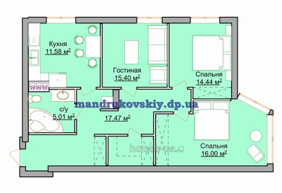 Купити квартиру, Новобудова, Мандрыковская ул., 136, Дніпро, id 23203