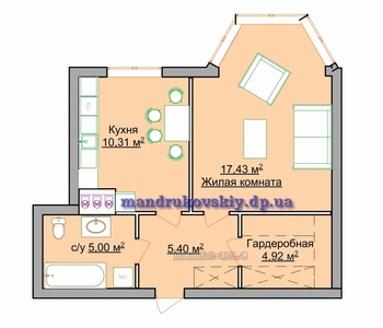Купити квартиру, Новобудова, Мандрыковская ул., 136, Дніпро, id 23330