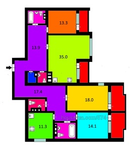 Купити квартиру, Герцена ул., 31, Київ, id 6213
