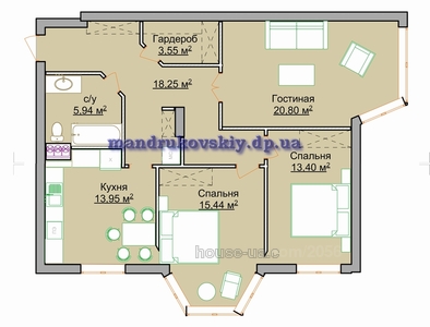 Купити квартиру, Новобудова, Мандрыковская ул., 136, Дніпро, id 23240