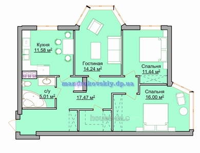 Купити квартиру, Новобудова, Мандрыковская ул., 136, Дніпро, id 23023