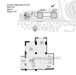 Купити квартиру, Динамівська вул., Харків, id 44140