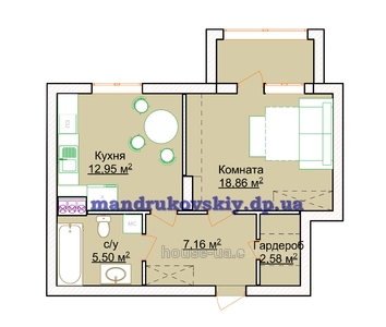 Купити квартиру, Новобудова, Мандрыковская ул., 136, Дніпро, id 23129