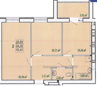 Buy an apartment, Pobedi-prosp, Kharkiv, id 44232