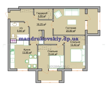 Купити квартиру, Новобудова, Мандрыковская ул., 136, Дніпро, id 23131