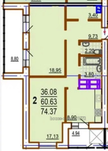 Купити квартиру, Шекспіра пров., Харків, id 44054